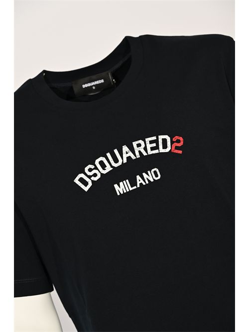 T-shirt in cotone con stampa logo Milano DSQUARED2 | S71GD1631 D20020478